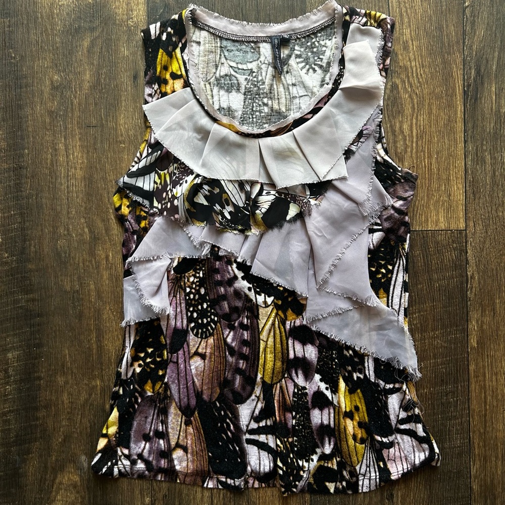 Anthropology Ruffle Tank Top